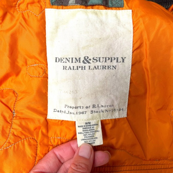 Ralph Lauren Denim & Supply American Flag Camo Puffer Vest Size Medium - Picture 9 of 11